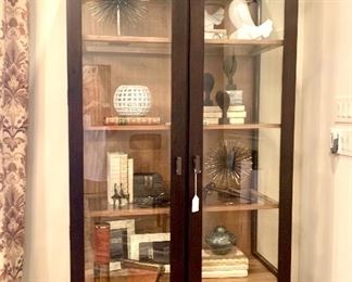 Contemporary lighted display cabinet