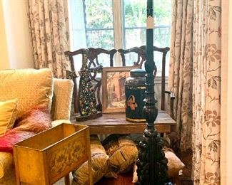 Black wood floor lamps