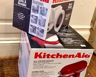 KitchenAid stand mixer attachments - ice cream maker and slicer/shredder