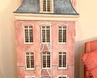 Hand painted doll house/cabinet