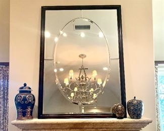 Large beveled mirror