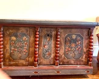 18th c Austrian painted coffer chest