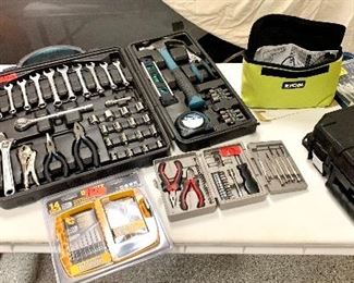 Tools, drills, bits, etc.