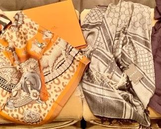 Burberry, Hermes and Gucci Scarves