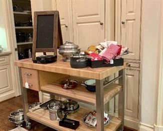 John Boos Butcher Block Cart - never used- Williams Sonoma