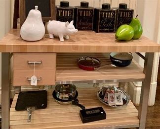 John Boos Butcher Block Cart - Williams Sonoma - Never used