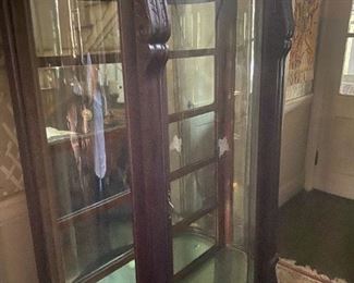 EARLY BOW FRONT CHINA CABNET