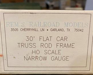 30 Flat Car Truss Rod Frame HO Scale Narrow Gauge Freelance Design From REMs Railroad Models