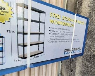 Steel Storage Rack Workbench  NEW