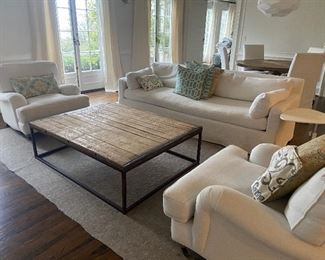 Restoration Hardware Living Room ready to go!  See details in following  photos.
