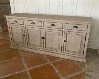Classic Home Lorna sideboard measures 78.5"w x 19.5"d x 36"h. $780