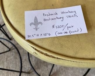 This is the as found on one pair, other stool is perfect.