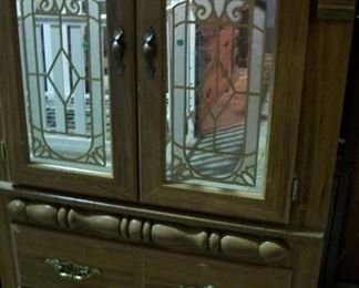 SMALL WARDROBE WITH “STAINED GLASS” DOORS