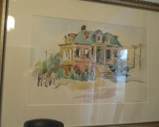 NEW ORLEANS scene from a mansion on MEHLE Street in Arabi by Frank Dawson, listed aritst