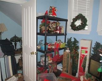 LARGE Christmas group of all kinds of things, including a few trees, wreaths, and ornaments