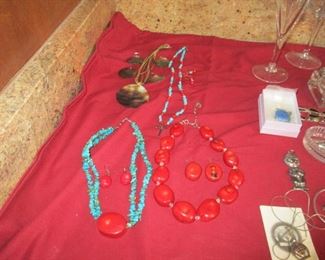 14k gold, Mignon Fiaget, 18k over sterling silver, sterling silver, cultured pears, fossil watches, and semi-precious gems