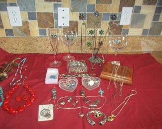 14k gold, Mignon Fiaget, 18k over sterling silver, sterling silver, cultured pears, fossil watches, and semi-precious gems