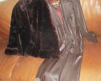 Leather cost and Vintage Italian coat. Coats also from London Fog, Maison Blanche, and J.C. Hook