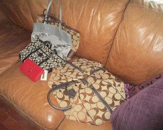 Purses from Kenneth Cole, Coach, and The Sak