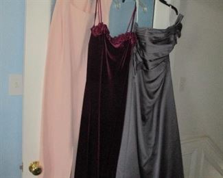 Formal dresses.