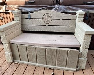 Outdoor storage bench