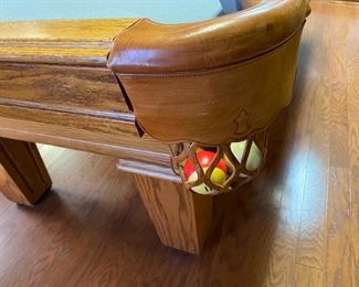 Olhausen Billiard Table corner pocket close up