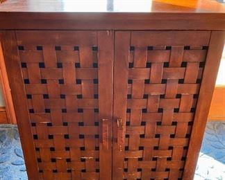 wood storage cabinet