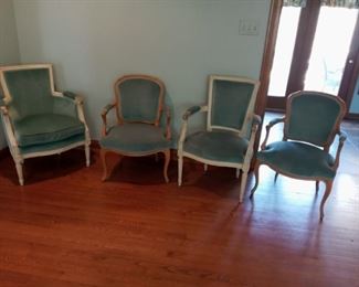 Louis XV Upholstered Chairs brought over from France
