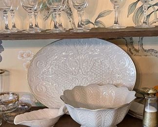 Lenox “Dolphin” Platter and Serving Pieces