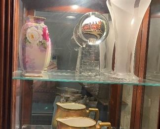 Nippon Vase, Rice University Tudor Fieldhouse Youngkin Center, Limoges Handpainted Signed Pitcher