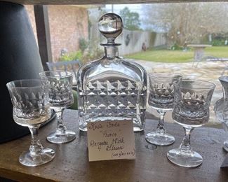Kosta Boda “Prince” Decanter and 4 Glasses