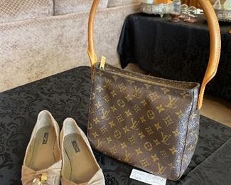 Vintage Louis Vuitton Purse, Vintage Italian Louis Vuitton Suede Shoes
