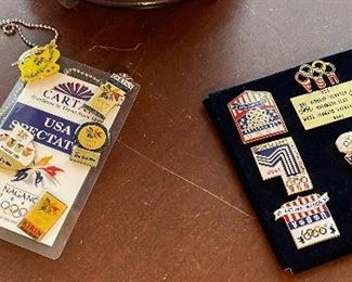 1998 Nagano Japan Olympics Credentials, 1996 XXVI Olympiad Atlanta Georgia USA 100 Year Pins 