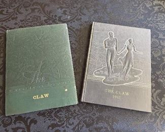 Weimar High School Yearbooks “The Claw” 1939, 1941