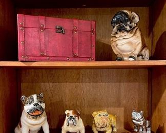 Vintage Mack Truck Bulldog Hood Ornament, Vintage Mottahedek Design Italian Bulldog Figurine, Beswick Pottery Basford British Mascot Figurine, KB Italian Pottery Figurine, Vintage Chalkware Bulldog