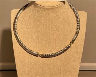 David Yurman Metro Cable 925 & 14K Metro Cable Choker