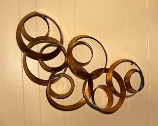 Geometric Copper Color Wall Art