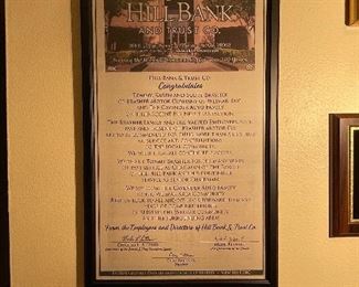 Weimar Hill Bank & Trust Memorabilia