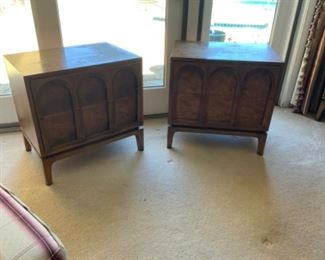 Mid Century/Modern/Sculptural Burl Deco Thomasville Nightstands