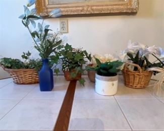 Baskets And Faux Flowers