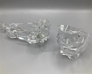 Glass Lion And Owl
