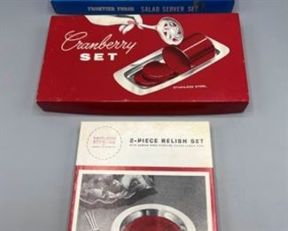 Serving Sets With Damask Rose Sterling Silver Lemon Forl