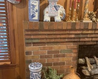 Blue and white decor