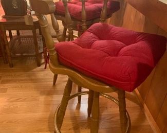 set of three bar height bar stools