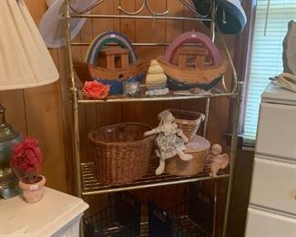 Brass metal stand and decor