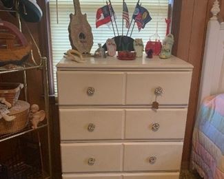 white chest of drawers