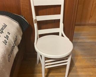 white wooden chair