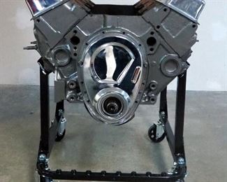 Chevy 350 Small Block Crate Engine On Rolling Stand