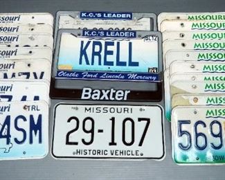 Missouri License Plate Assortment, Qty 23