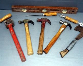 Mayes 24" Carpenters Level, Claw Hammers, Trim Rollers, And More